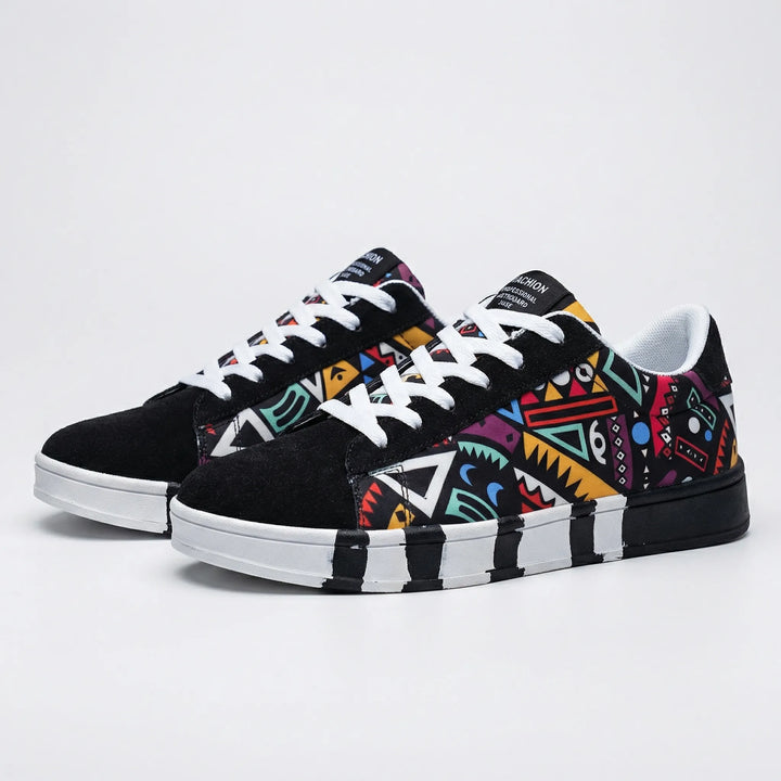Kleurrijke Sneaker Met Grafisch Allover-Patroon - Bernard