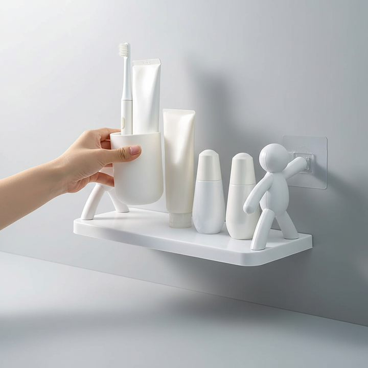 Kompaktes Badezimmer Wandregal - WallBuddy
