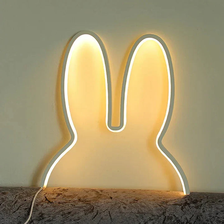 USB-genopladelig kanin-natlampe med stemningslys - BunnyLight