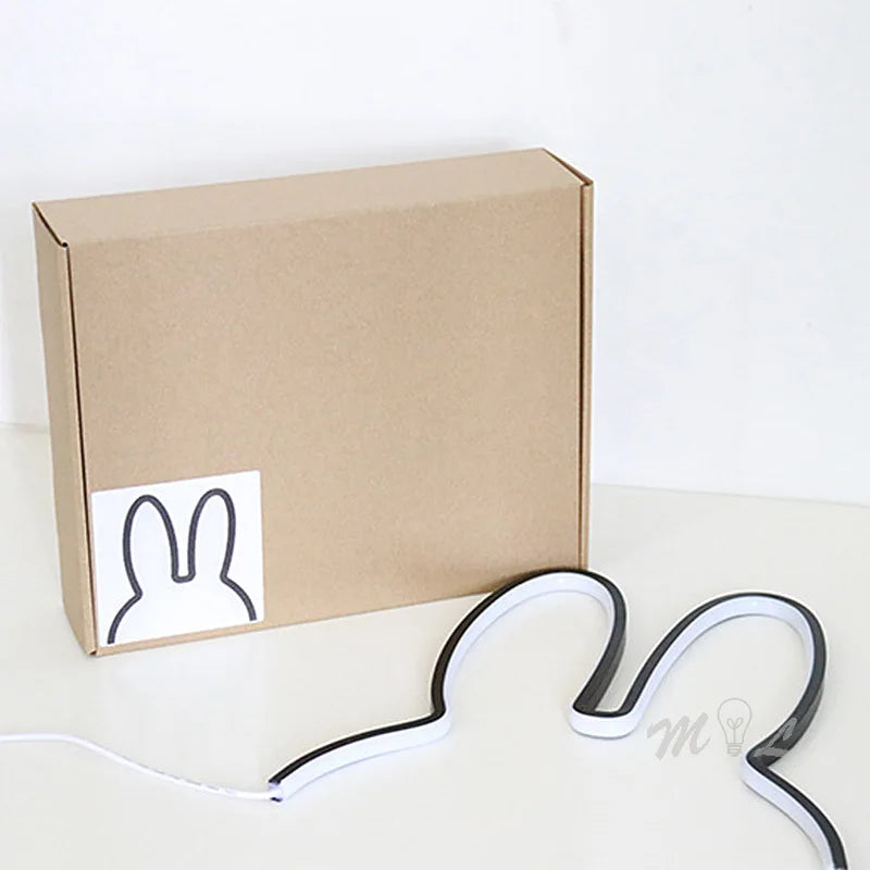 USB-genopladelig kanin-natlampe med stemningslys - BunnyLight