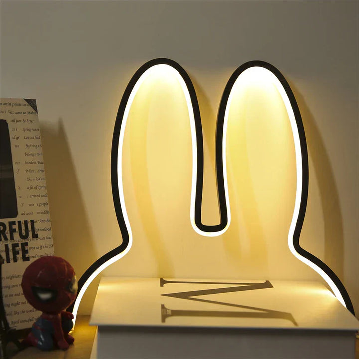 USB-genopladelig kanin-natlampe med stemningslys - BunnyLight