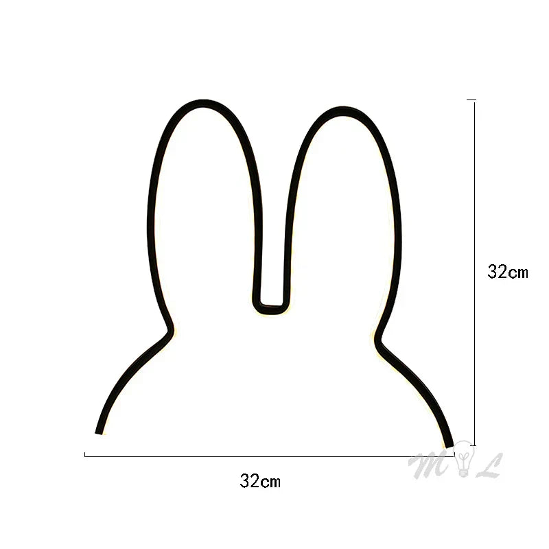 USB-genopladelig kanin-natlampe med stemningslys - BunnyLight