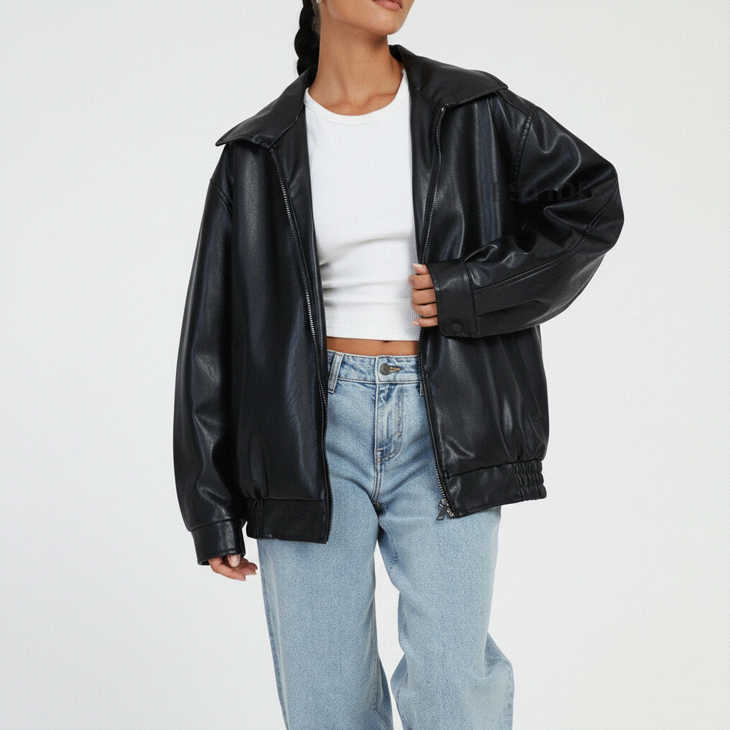 Kunstleder Motorradjacke - Stella