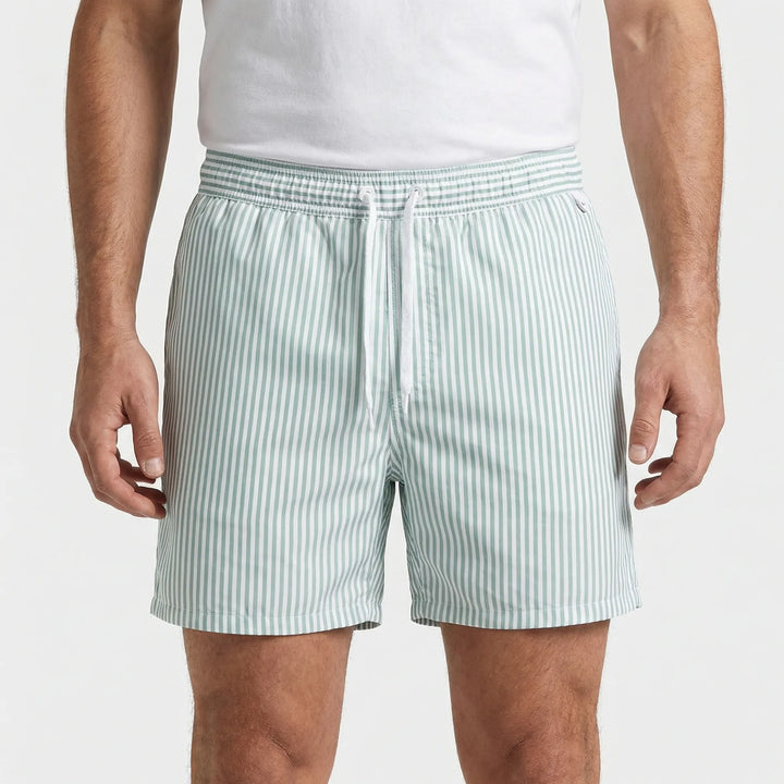 Kurze Gestreifte Badeshorts Für Herren - Gerard