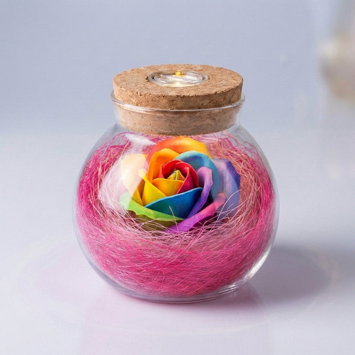 LED Rose Jar Lamp -  Roseluxe