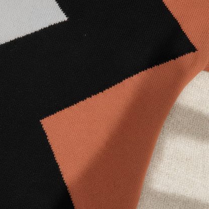 Patchwork Design Damen Pullover - Miriam