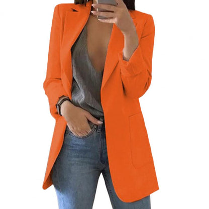 Efterårs dames blazer - Marita i græskarorange