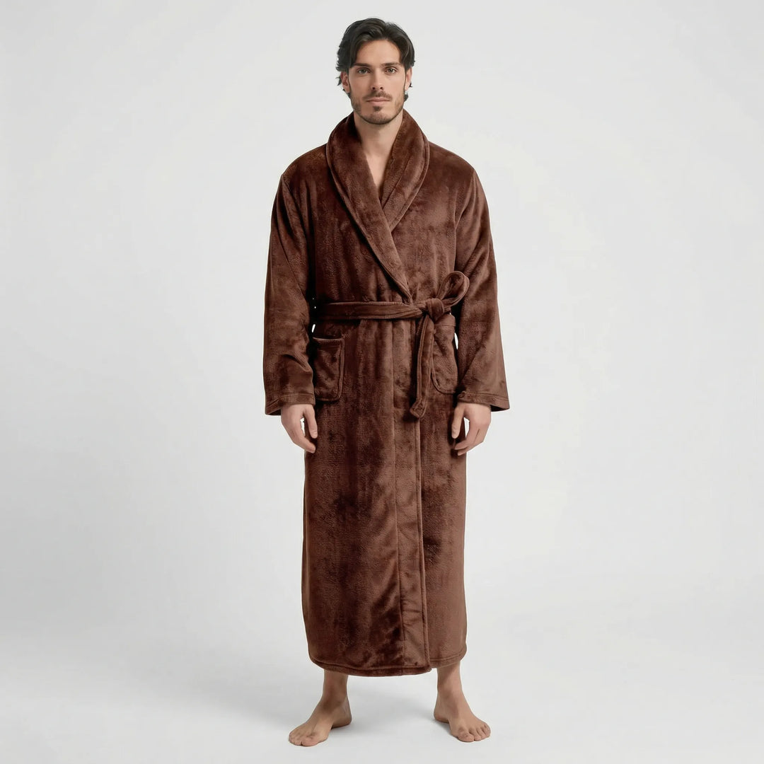 Langer Herren-Bademantel Mit Gürtel - Morris