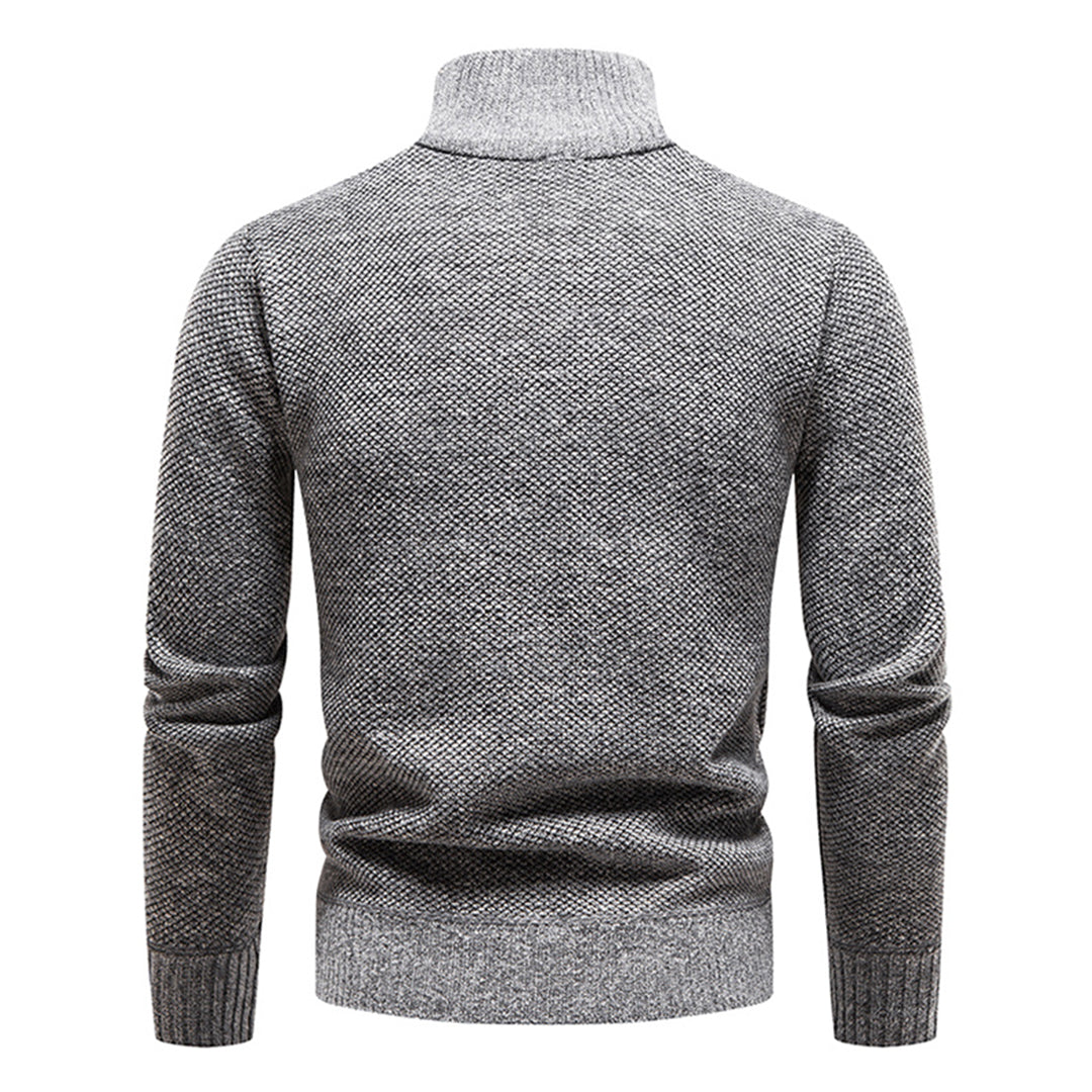 Strickpullover til herrer med halv lynlås – Cedric