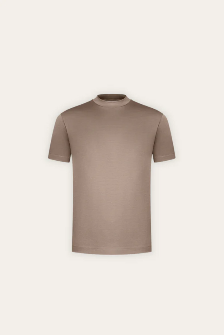 Stilfuld herre-T-shirt i merceriseret bomuld – Dario