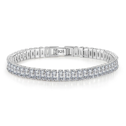 Elegant armbånd i 925 sølv med krystaller