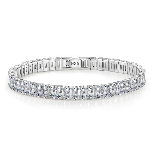Elegant armbånd i 925 sølv med krystaller