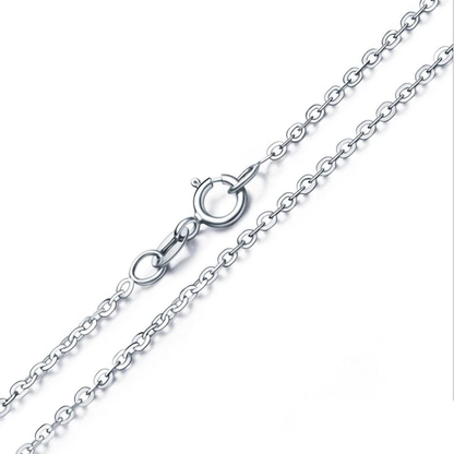 Silberne Halskette mit Karabinerverschluss, Edelstahl, modisches Schmuckstück für Damen und Herren.