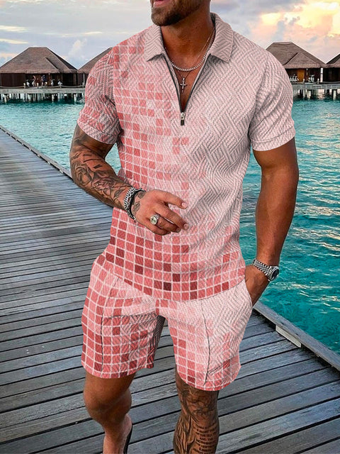 Todelt sommersæt til herrer med polo og shorts – Damon