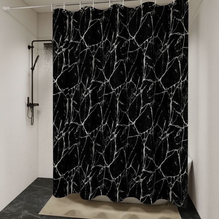 Marmoroptik Badezimmervorhang - ShowerNero