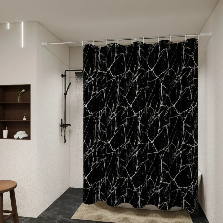 Marmoroptik Badezimmervorhang - ShowerNero