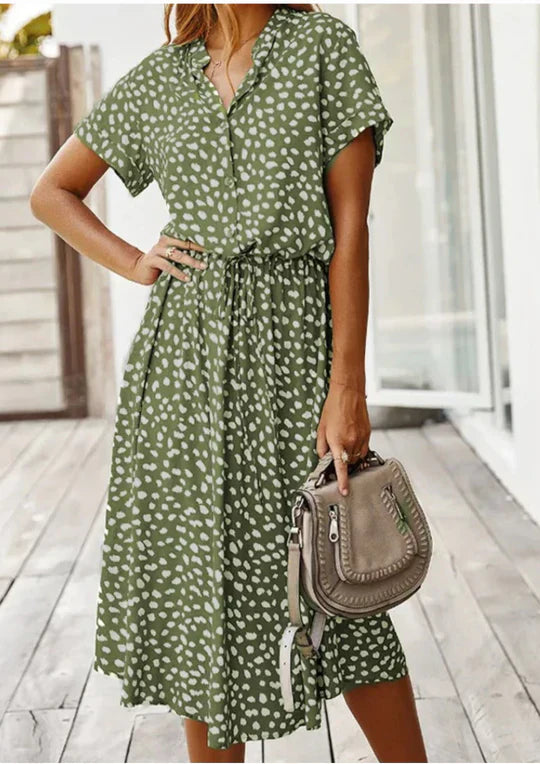 Vintage sommerkjole med mellemlange ærmer – Maevy
