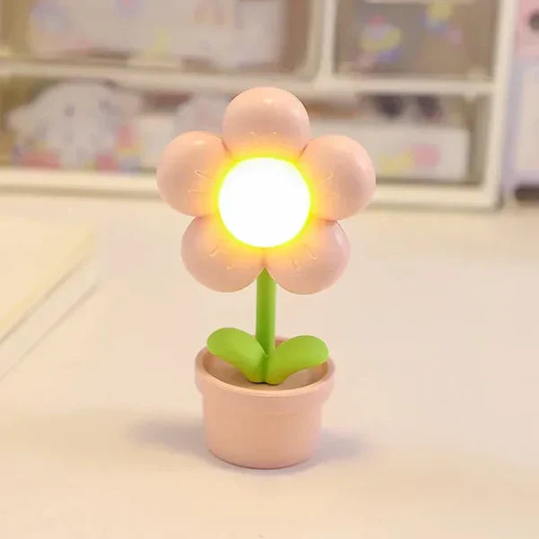 Lille, beroligende bordlampe i blomstform - BlossomGlow