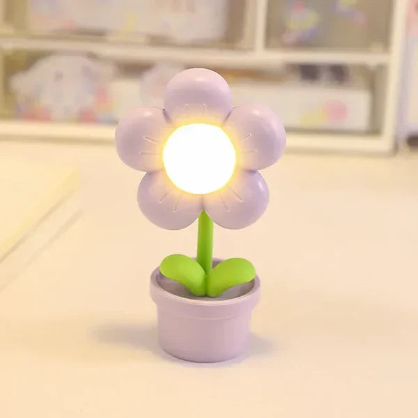 Lille, beroligende bordlampe i blomstform - BlossomGlow