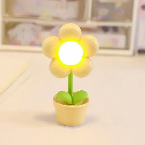 Lille, beroligende bordlampe i blomstform - BlossomGlow