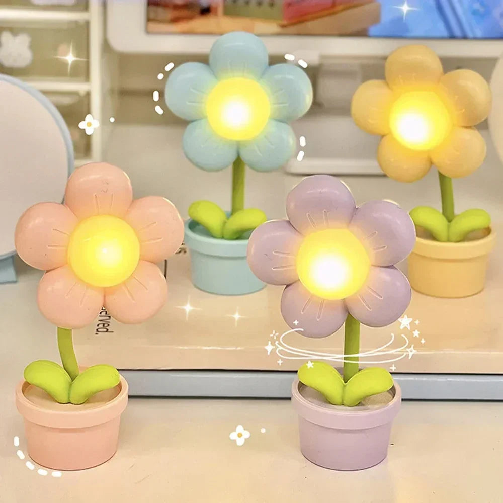 Lille, beroligende bordlampe i blomstform - BlossomGlow