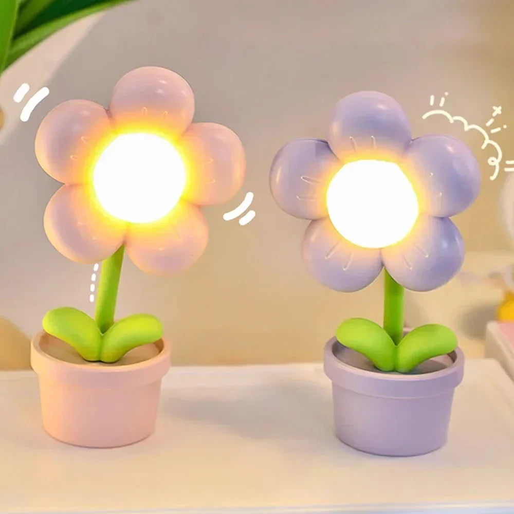 Lille, beroligende bordlampe i blomstform - BlossomGlow