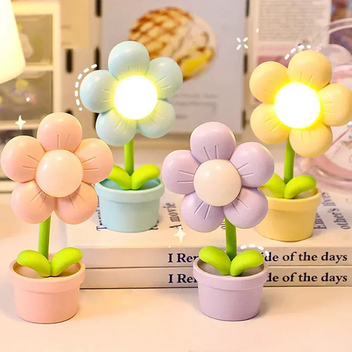 Lille, beroligende bordlampe i blomstform - BlossomGlow