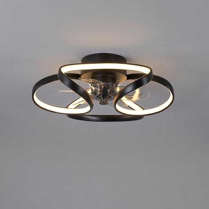 Modern Flush Mount Ceiling Fan Light -  Vintarao