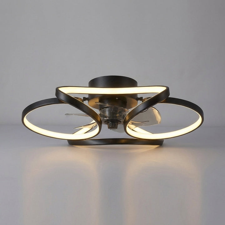 Modern Flush Mount Ceiling Fan Light -  Vintarao
