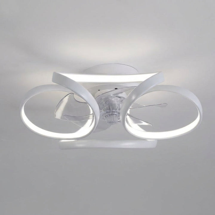 Modern Flush Mount Ceiling Fan Light -  Vintarao