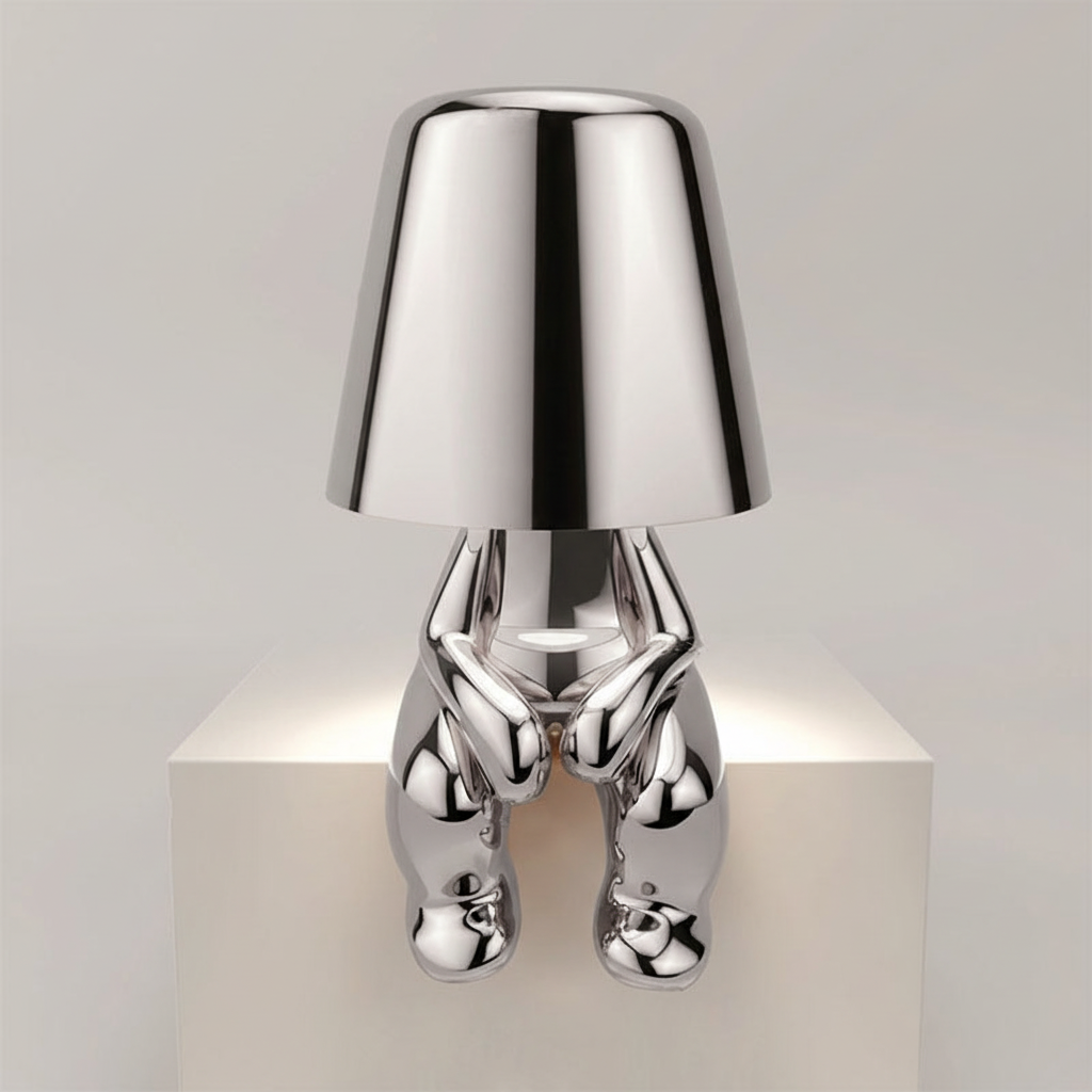 Moderne Tischlampe Metallfinish - AuraBuddy
