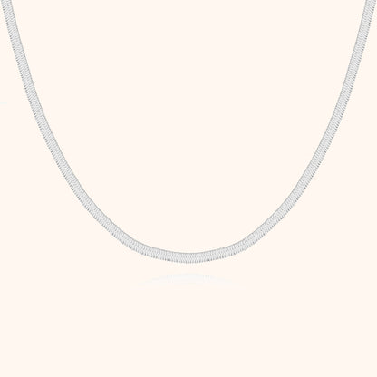 Silberne Schlangenkette, elegantes Design, Schmuck für Damen, 925 Sterling Silber, Halskette.