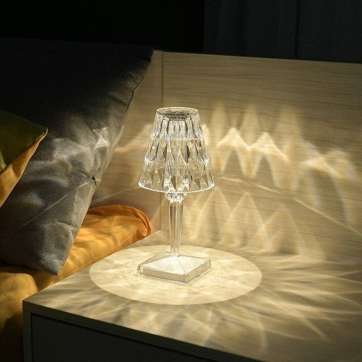 Akrylkrystal bordlampe - LuxeGlow