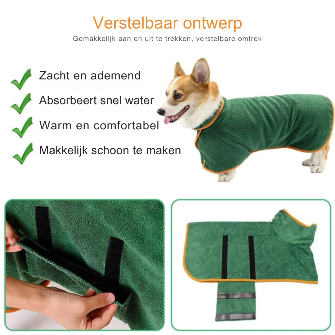 Behagelig hundebadekåbe - Finn