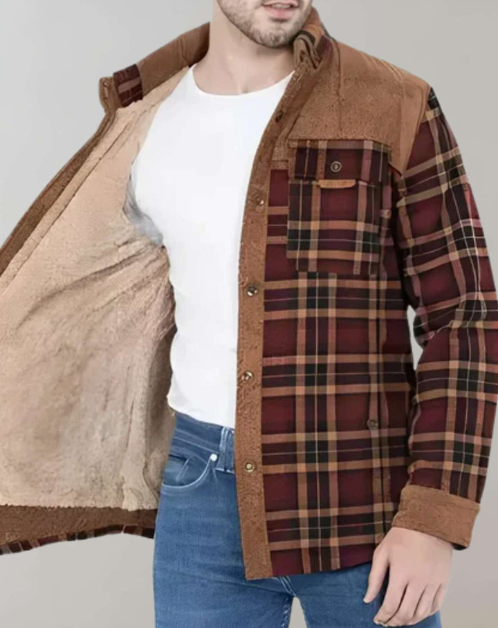 Fleece-forret herre flanneljakke – FlanelStil