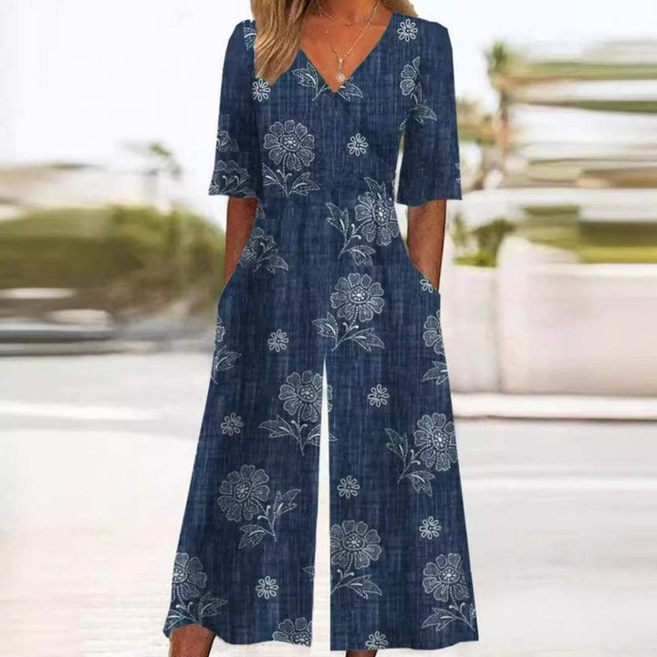 Efterårsinspireret og stilfuld jumpsuit til damer med vide ben – Elina