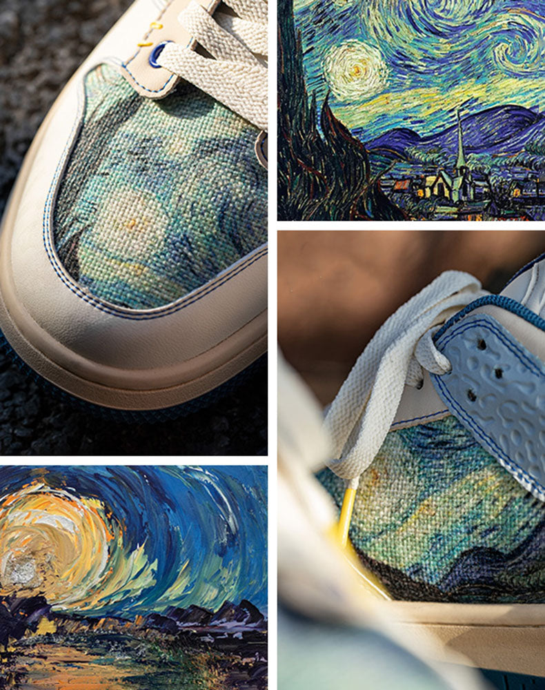 Kunstneriske unisex-sneakers med stjernehimmel-design og komfortsål – Lior