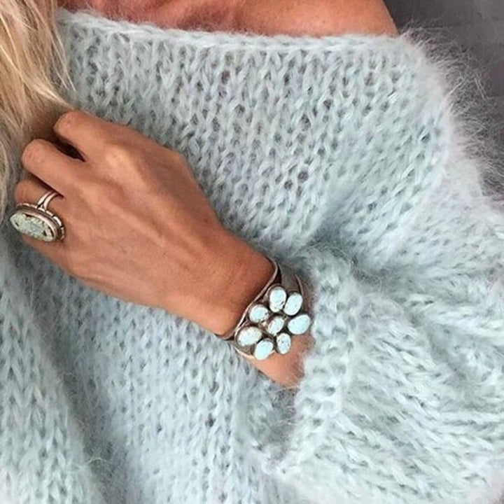 Oversized hæklede damesweater – Freja