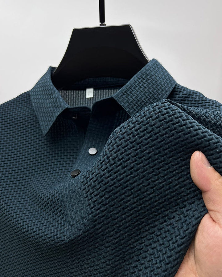 Åndbar poloshirt til herrer med mesh-detaljer og slim fit – efterårsudgave Milan