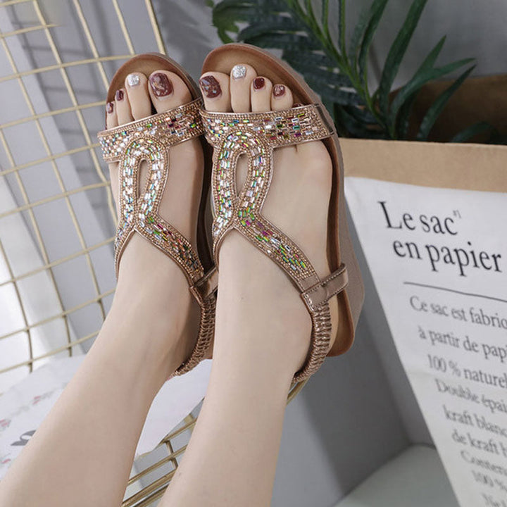 Luksus dames sandaler med kilehæl – Celeste