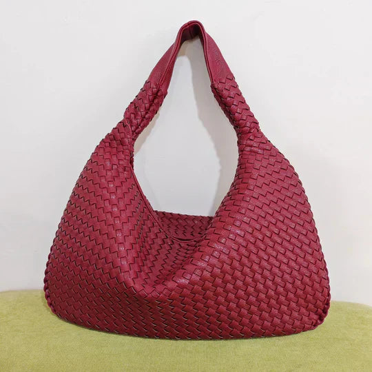 Trendy Vævet Skuldertaske - Ruby
