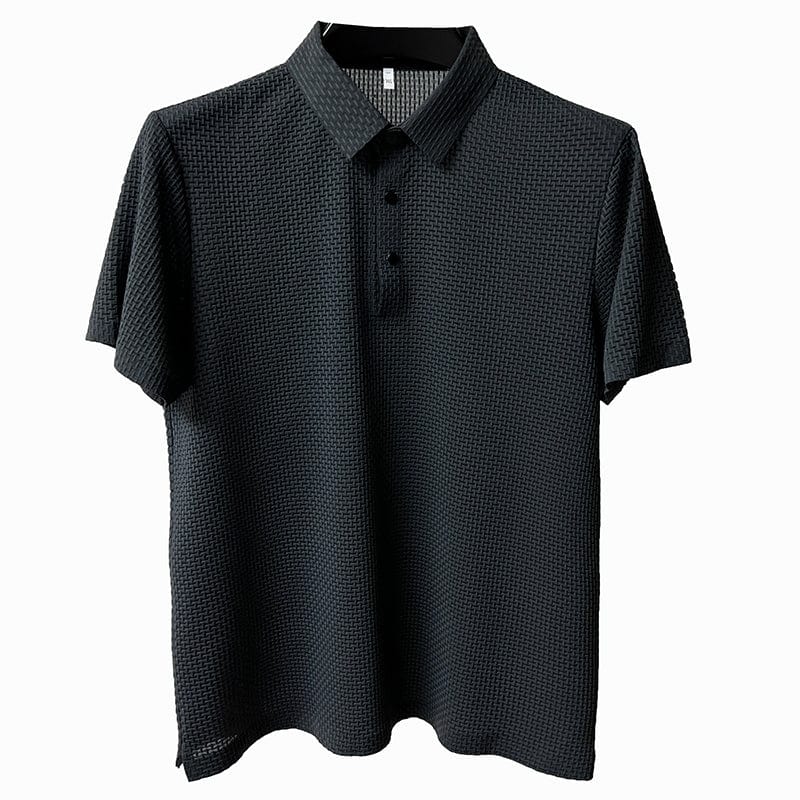 Åndbar poloshirt til herrer med mesh-detaljer og slim fit – efterårsudgave Milan