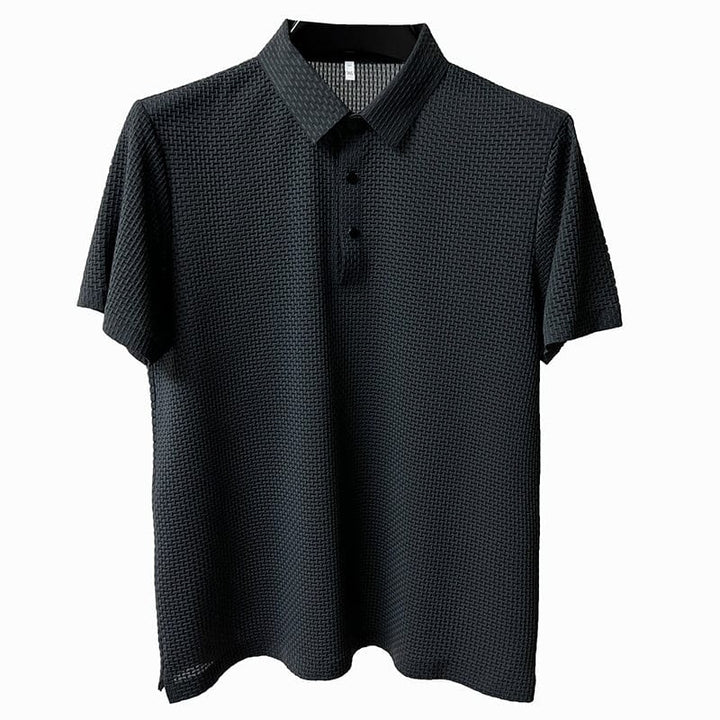 Åndbar poloshirt til herrer med mesh-detaljer og slim fit – efterårsudgave Milan