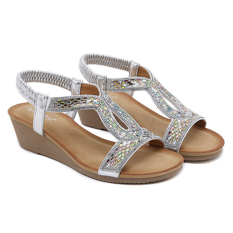 Luksus dames sandaler med kilehæl – Celeste