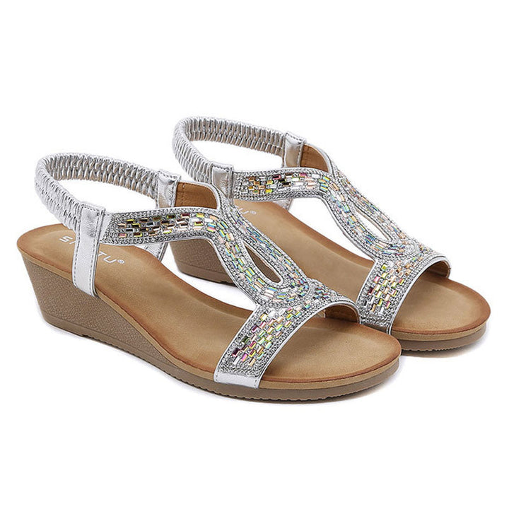 Luksus dames sandaler med kilehæl – Celeste