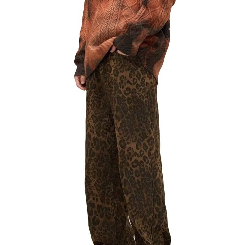Trendy leopardprint jeans - Layla