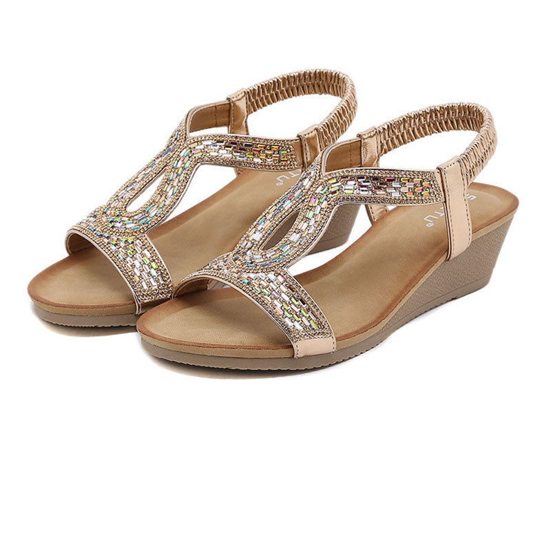 Luksus dames sandaler med kilehæl – Celeste