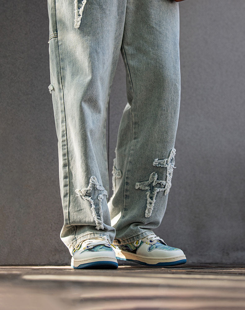 Kunstneriske unisex-sneakers med stjernehimmel-design og komfortsål – Lior