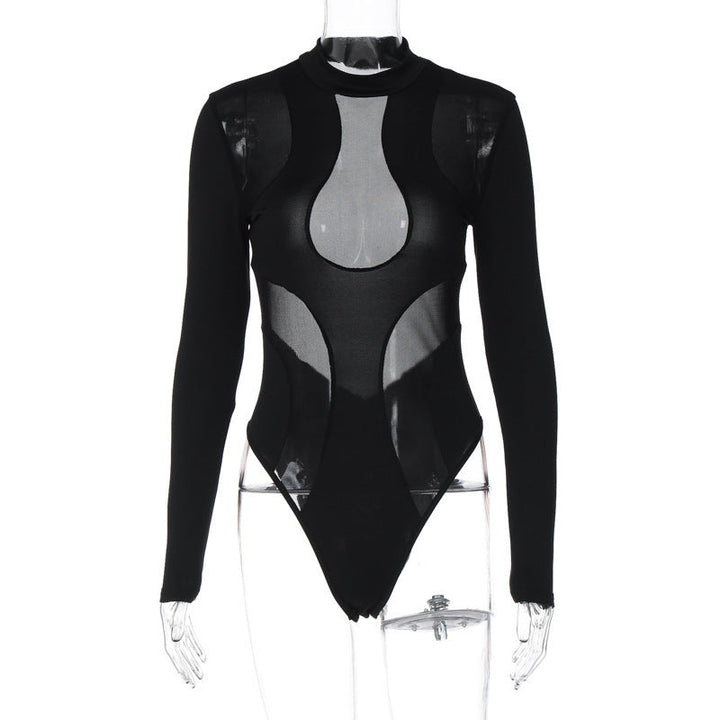 Trendy bodysuit til damer med cut-outs og meshindsatser – Nayeli