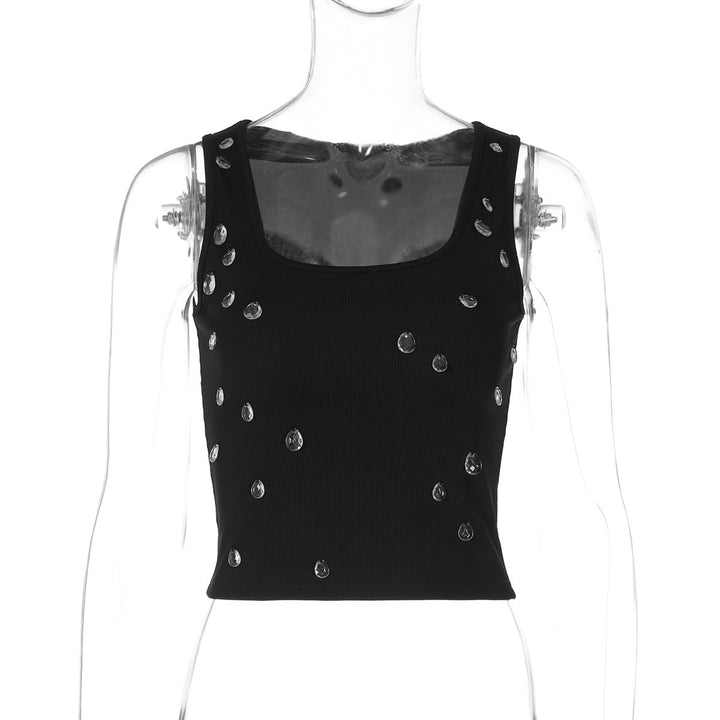 Trendy crop-top til damer med pyntedetalje & figurnær pasform – Liora